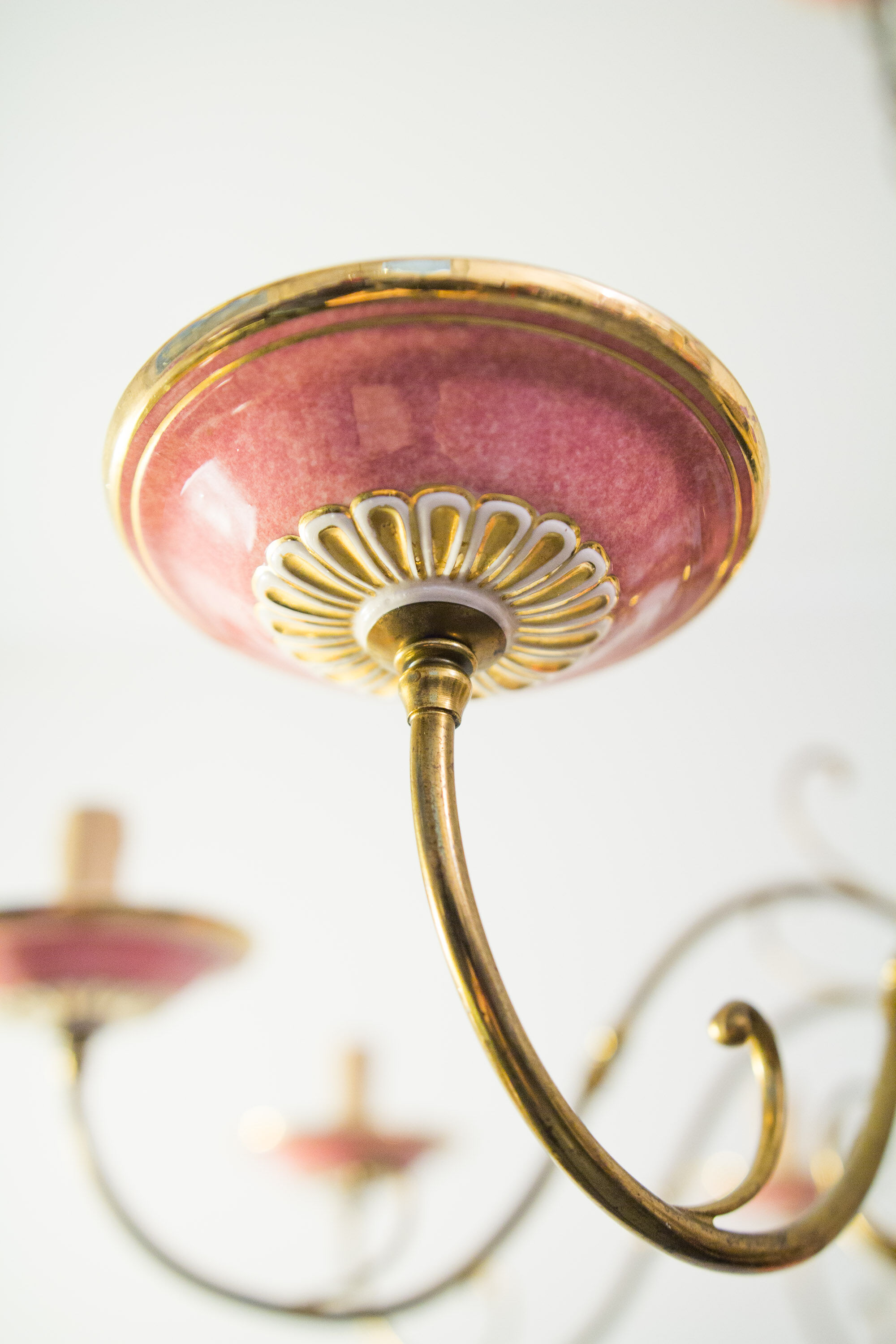 Flemish Ceramic Floral Chandelier