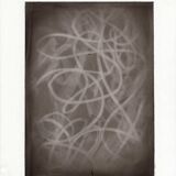 Abstract black and white interlacing drawing 1