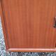 Pair of vintage mahogany sideboards with square metal legs from the 60s
