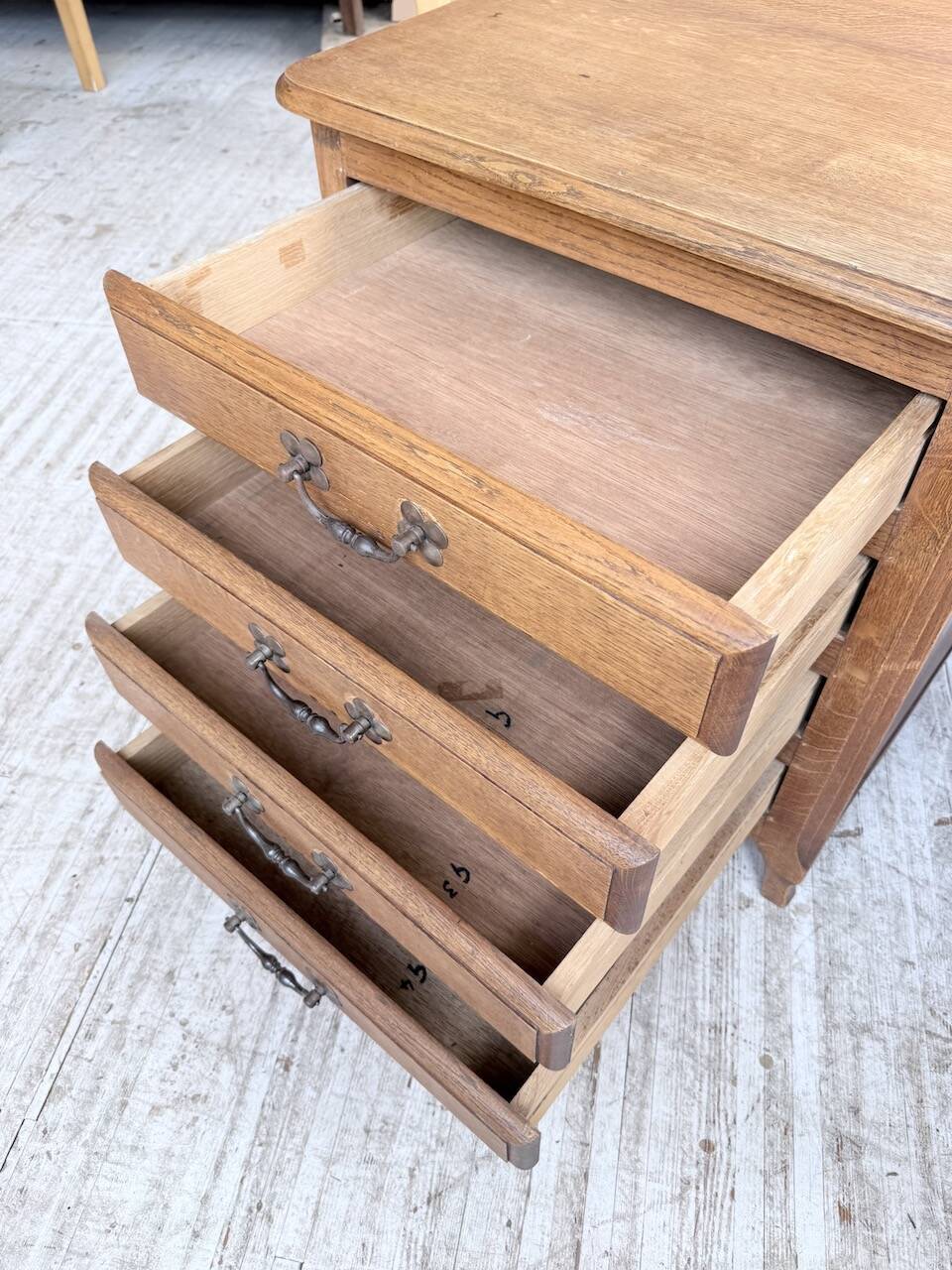 Oak desk or counter 1960