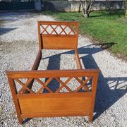 Bed and bedside table