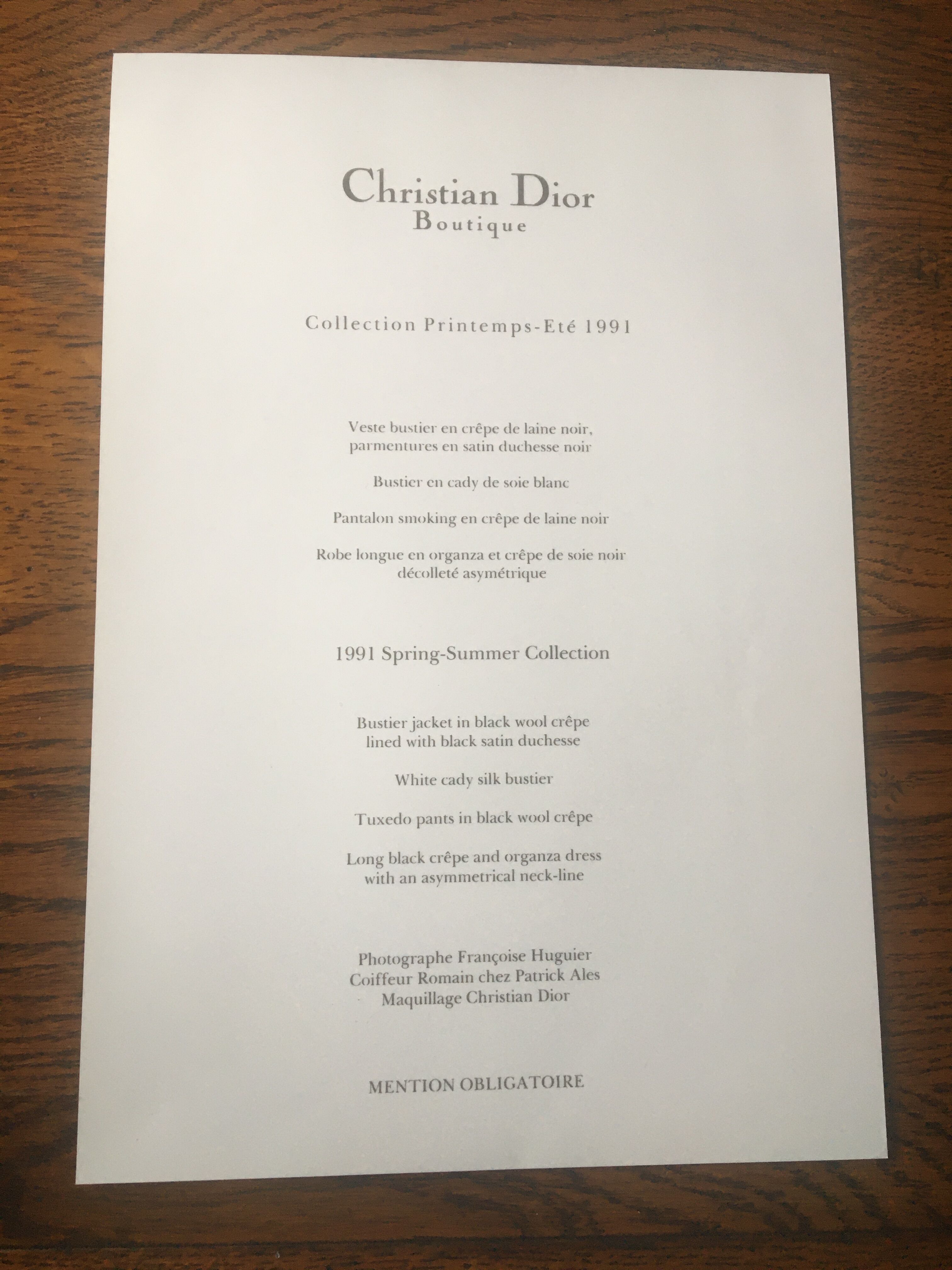 Christian Dior: original vintage press photography