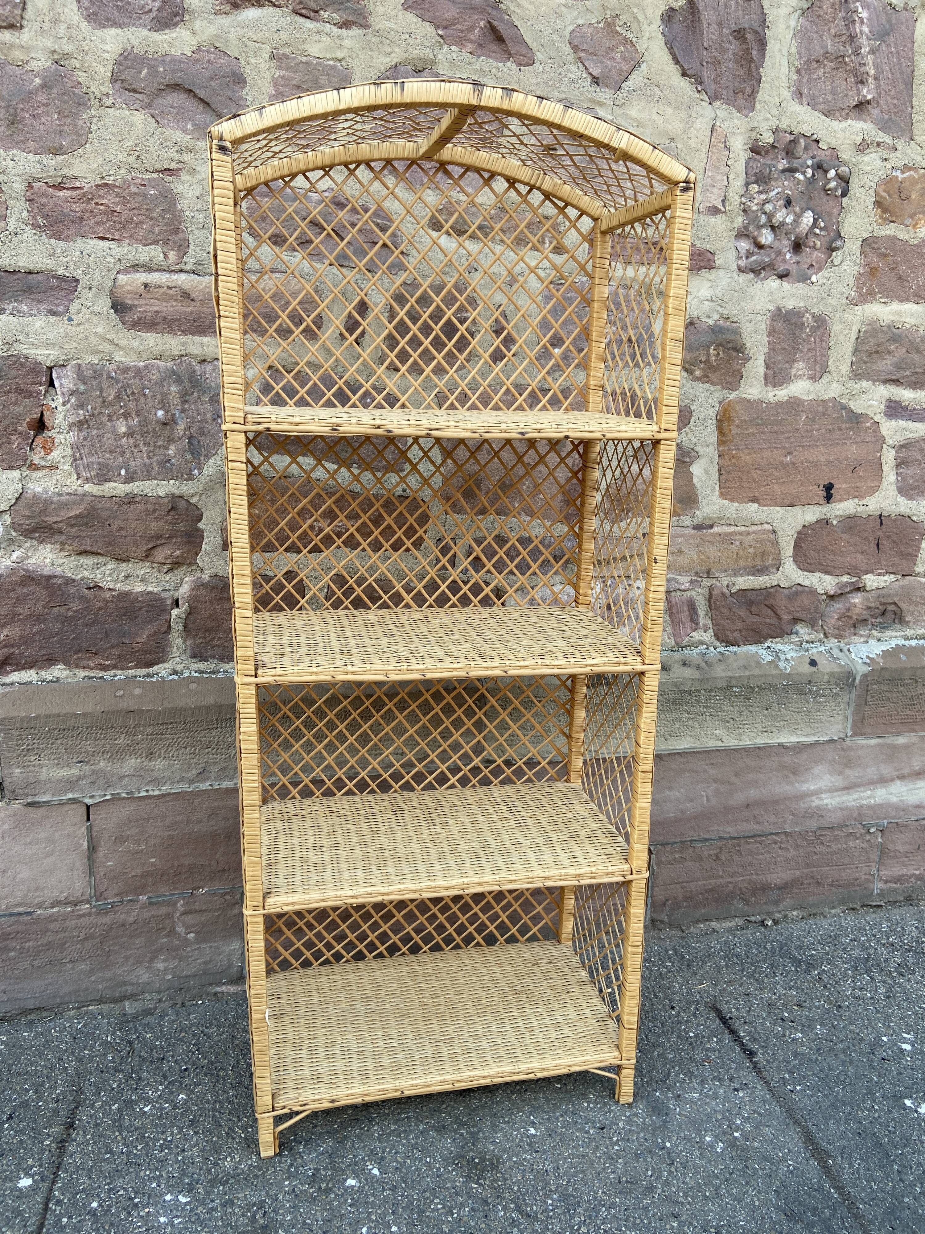 Colonial rattan shelf