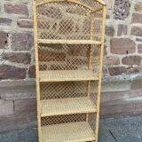 Colonial rattan shelf