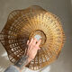 Vintage rattan and wicker pendant light