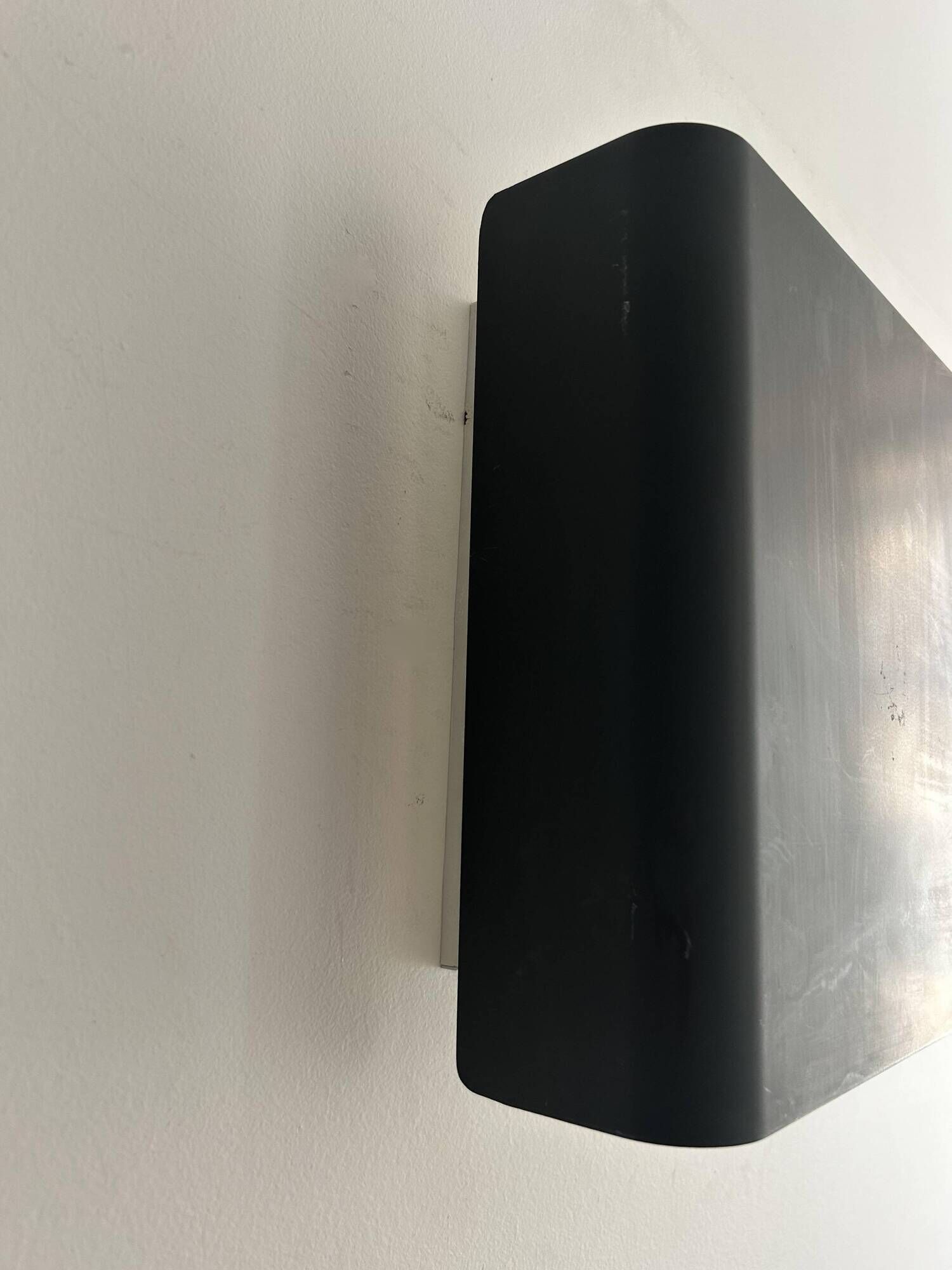 Pair of vintage Doria Leuchten wall lights, matte black, Germany 1970s