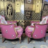 Paire de fauteuils de style Louis XV