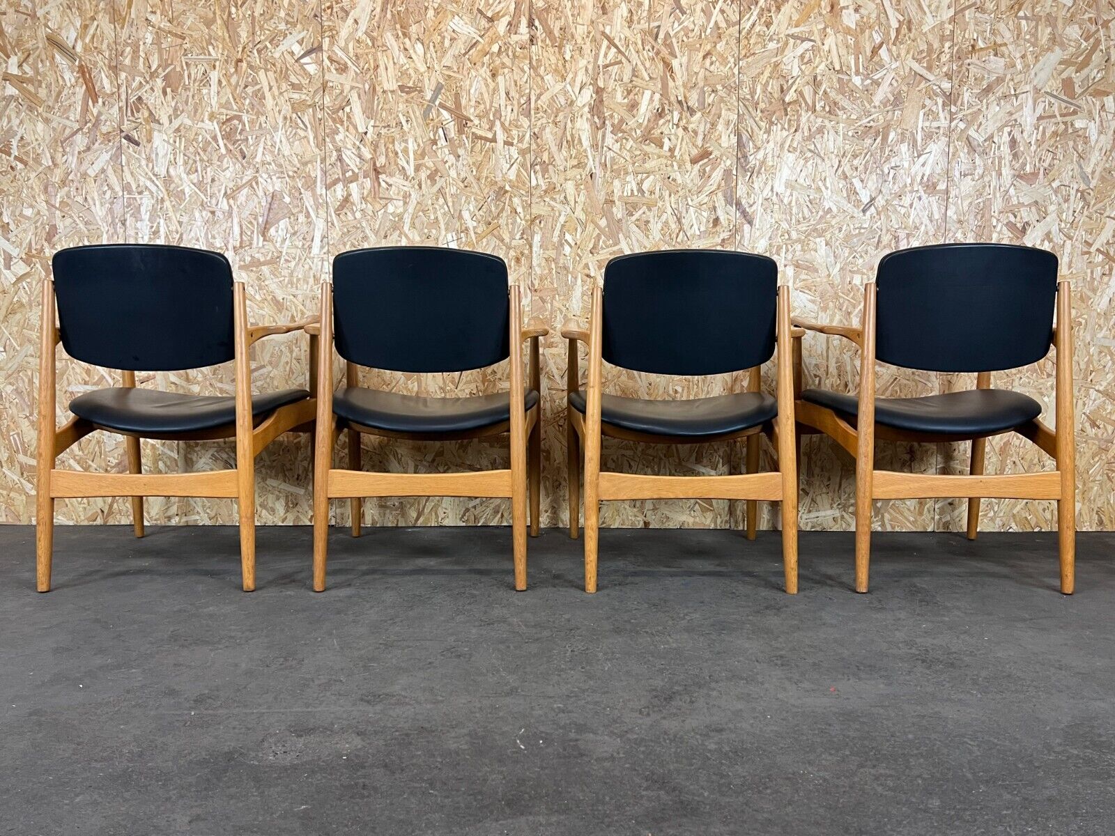 4x 60s 70s dining armchairs Danish design oak Denmark