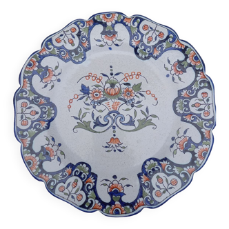 Decorative plate old Rouen - basket pattern