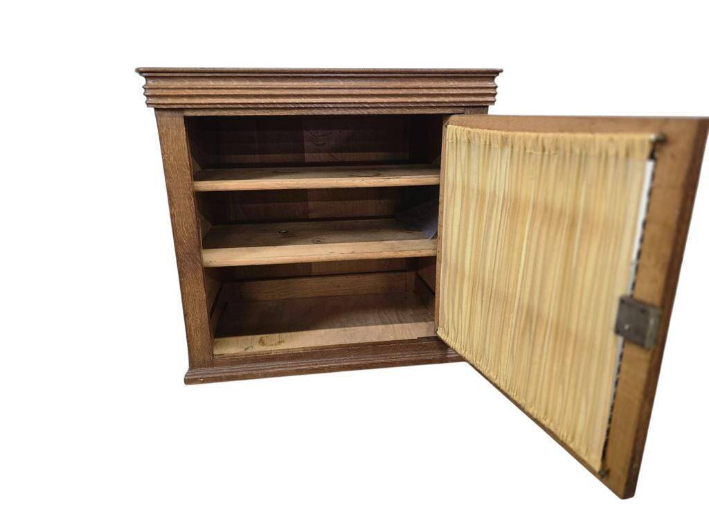 Vintage deep wooden display cabinet / mini cabinet