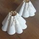 Two romantic ivory lampshades