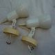 Pair of spotlights, metal and plastic white, vintage 80s