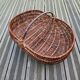 Vintage wicker gathering basket