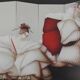 Philippe Augé: Women in white dresses, original signed lithograph