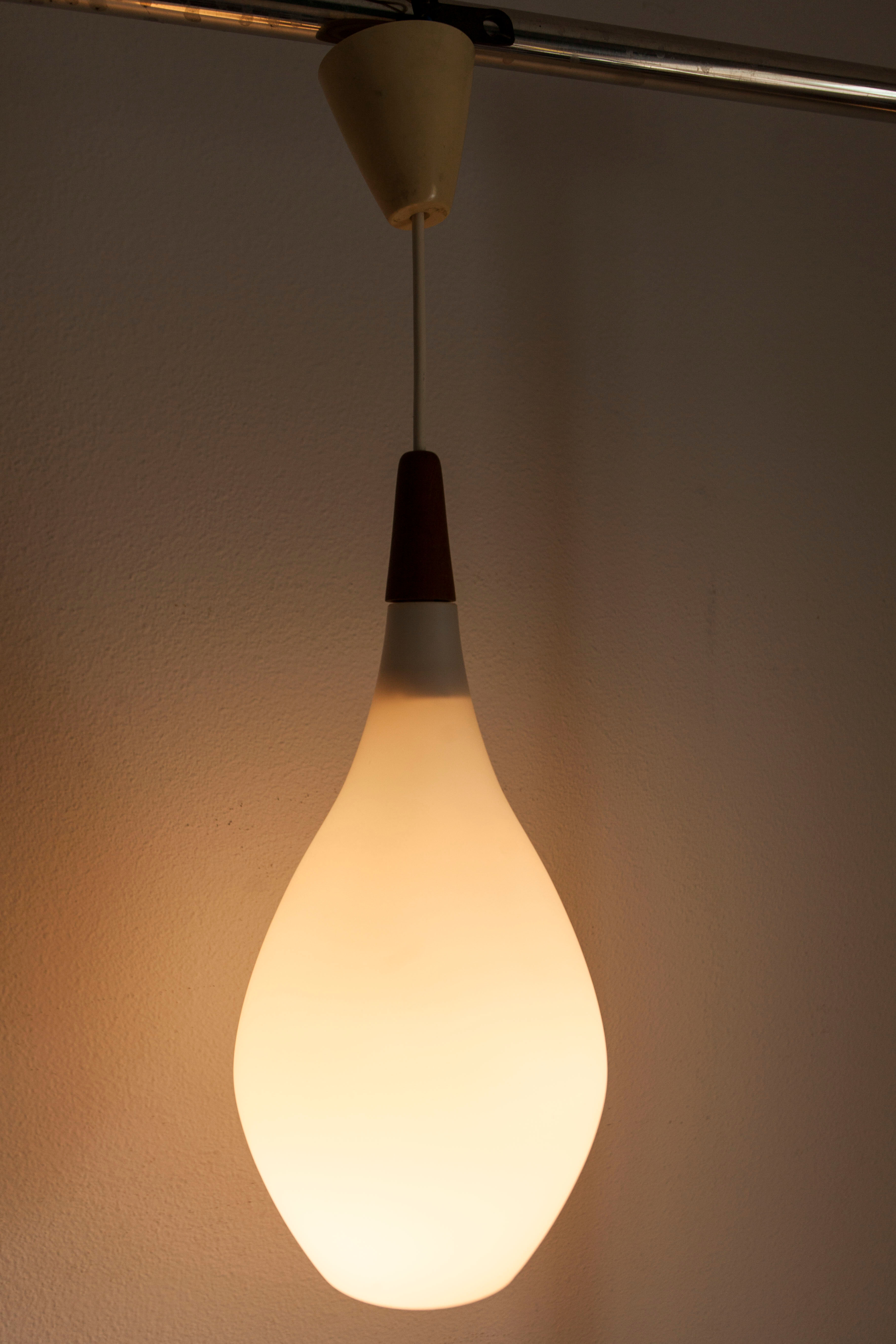 Opaline suspension drop of water by Holmegaard, 1960