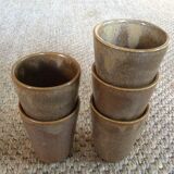 Series of 5 sandstone cups