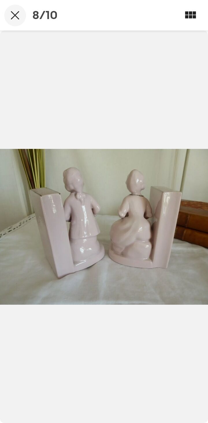 Serre livres en porcelaine