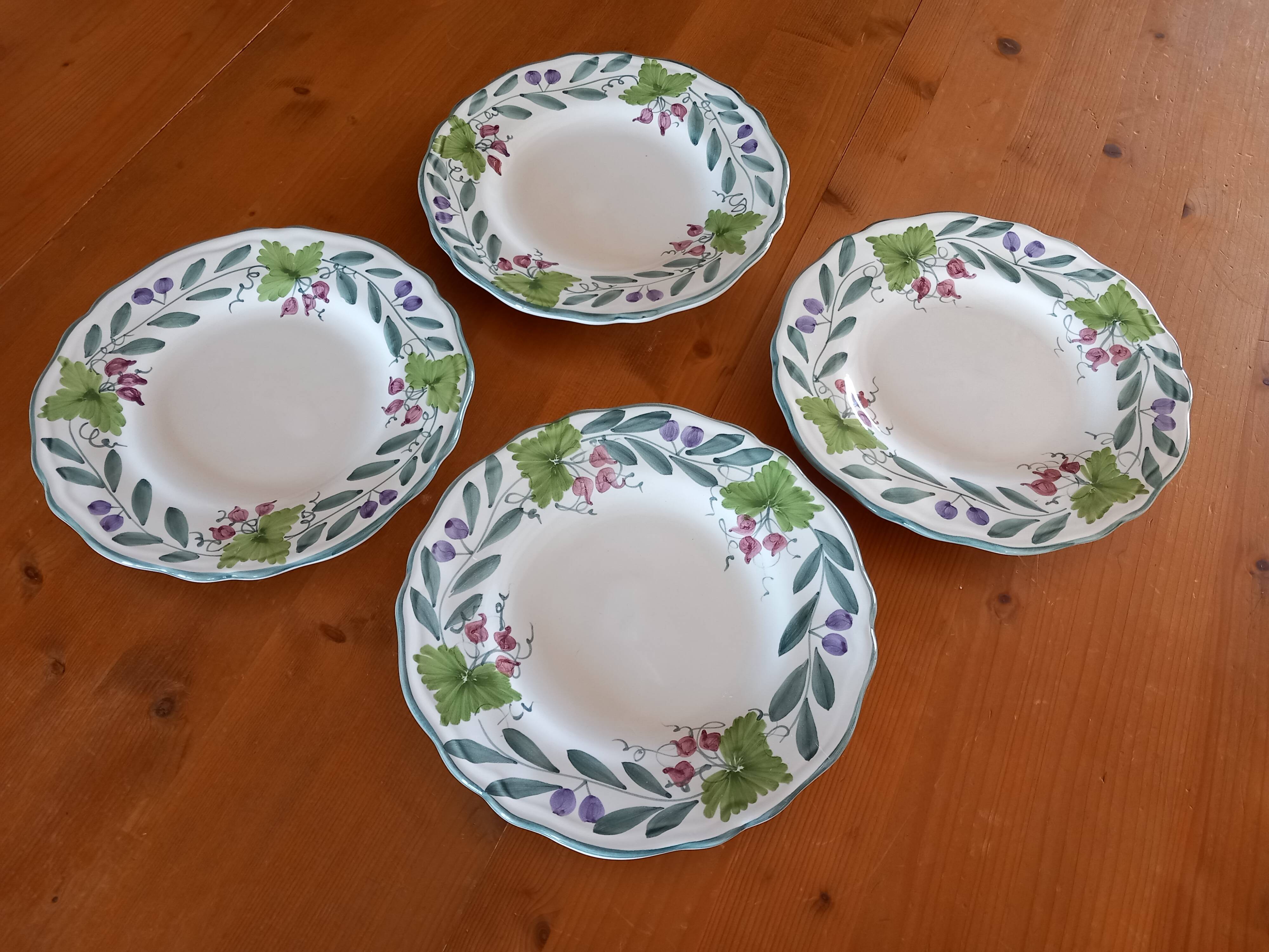 4 salad plates, dessert Fortebraccio Italy