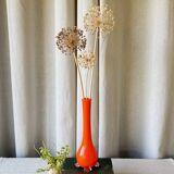 Orange opaline soliflore vase