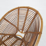 Rohe Noordwolde rattan lounge chair, The Netherlands 1950