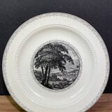 Suite of 5 large English ceramic plates Royal Cauldon Bristol Ironstone "Scenario"