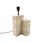 Mid-century modern travertine table lamp, Nucleo Sormani Italy 1960s