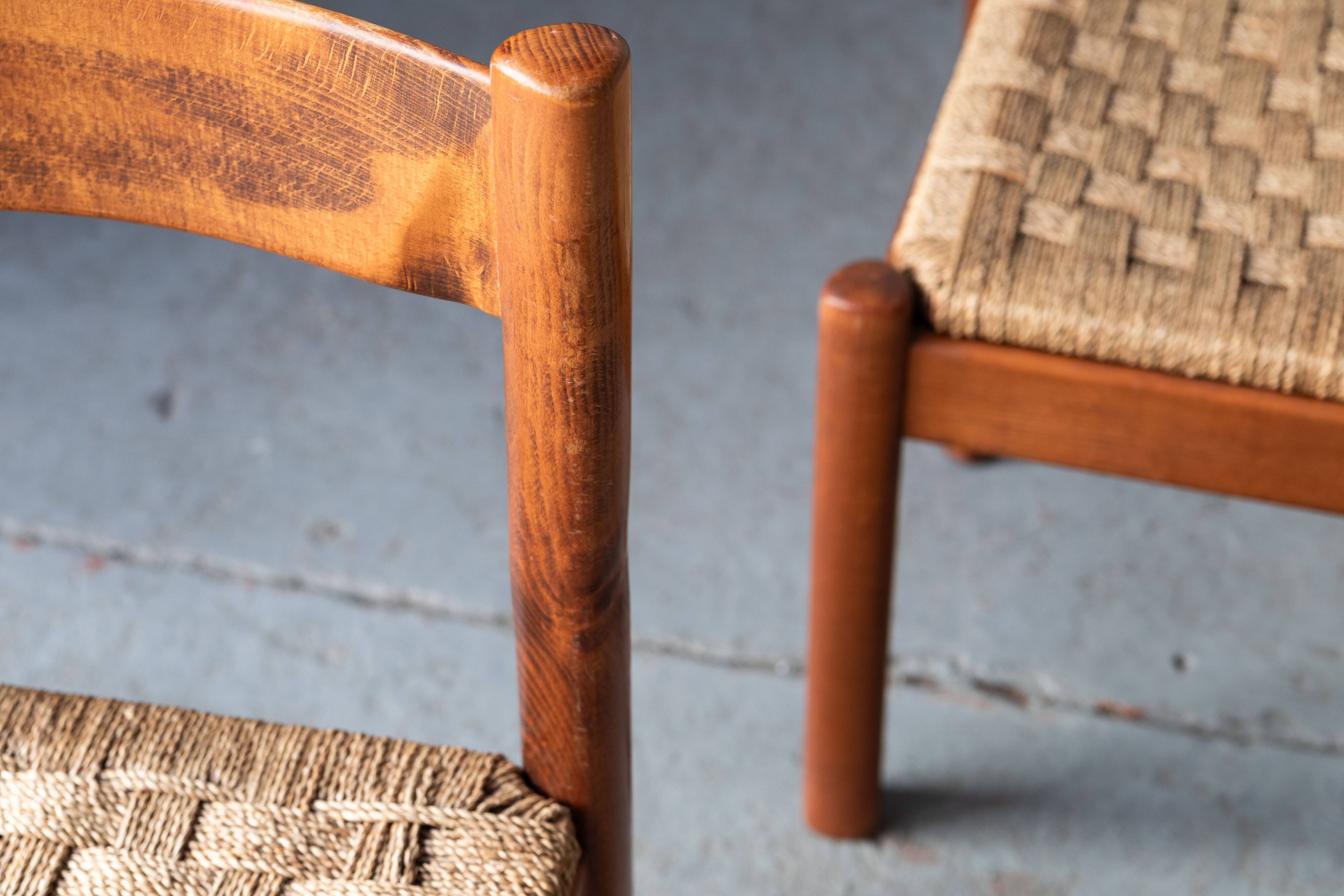 Rustic dining chairs, Italy, 1960's