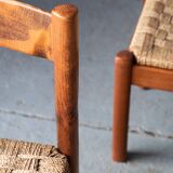 Rustic dining chairs, Italy, 1960's