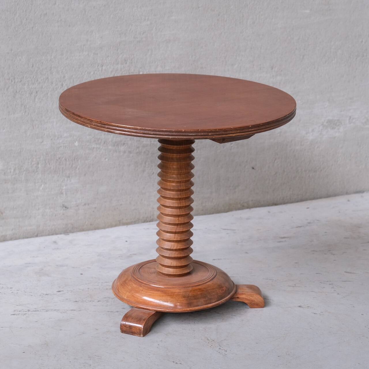 French turned oak art deco style side table