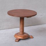 French turned oak art deco style side table