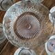 Dessert or vintage fruit salad service 7 pieces molded glass