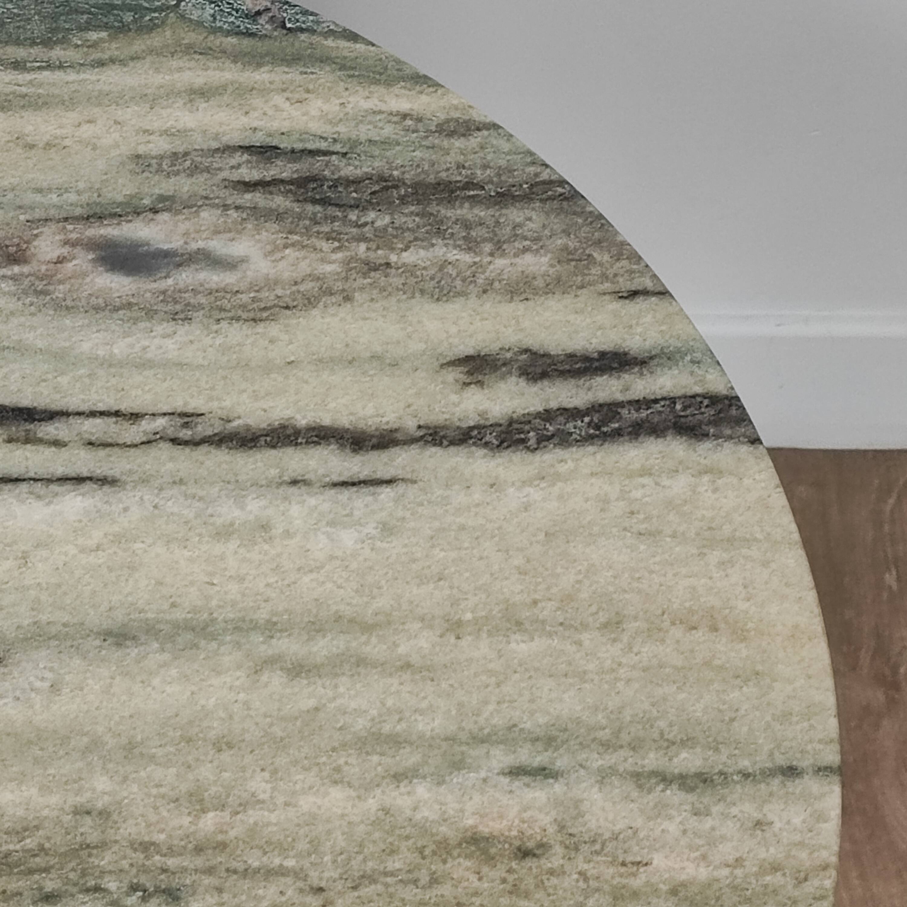 Marble and wrought iron coffee table