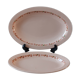 Duo de petits plats ovals Longwy modèle Betty
