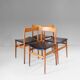 Vintage Italian Wood Dining Chairs by Passoni Udine