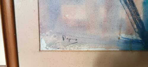 Mixed Technique Painting by Enzo Pregno (Alexandria, Egypt, 1898 - Florence, 19)