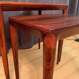Pair of rosewood tables 64 B, designed by Erik Riisager Hansen, Haslev Møbelsnedkeri, Denmark, 196