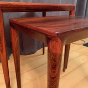 Pair of rosewood tables 64 B, designed by Erik Riisager Hansen, Haslev Møbelsnedkeri, Denmark, 196