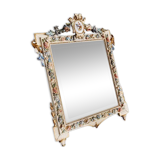 Polychrome wooden toilet mirror