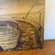 Peinture à l’huile sur isorel signé vue mer