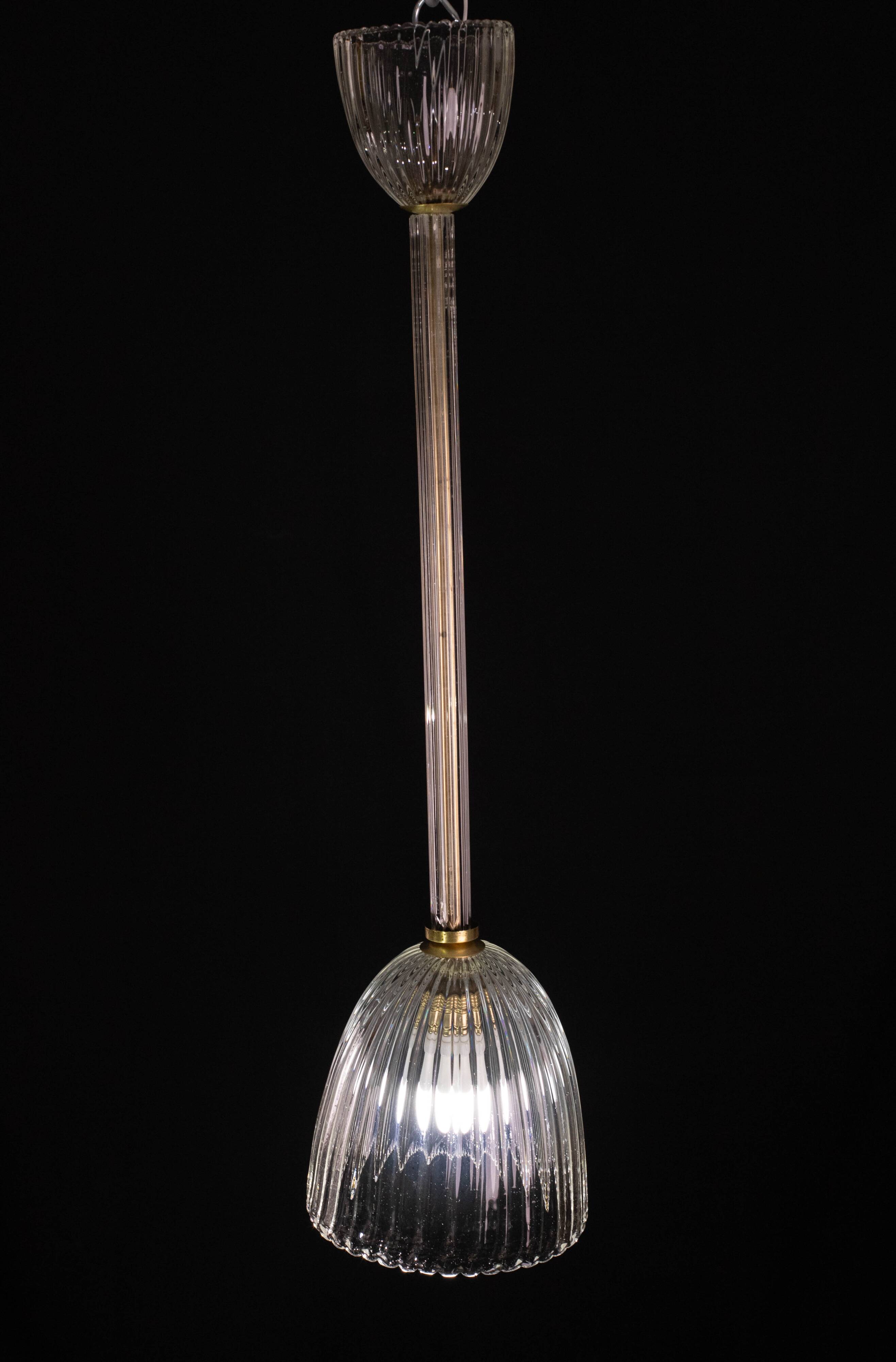 Art Deco Barovier e Toso pendant light, 1950