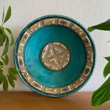 Large turquoise Moroccan dish