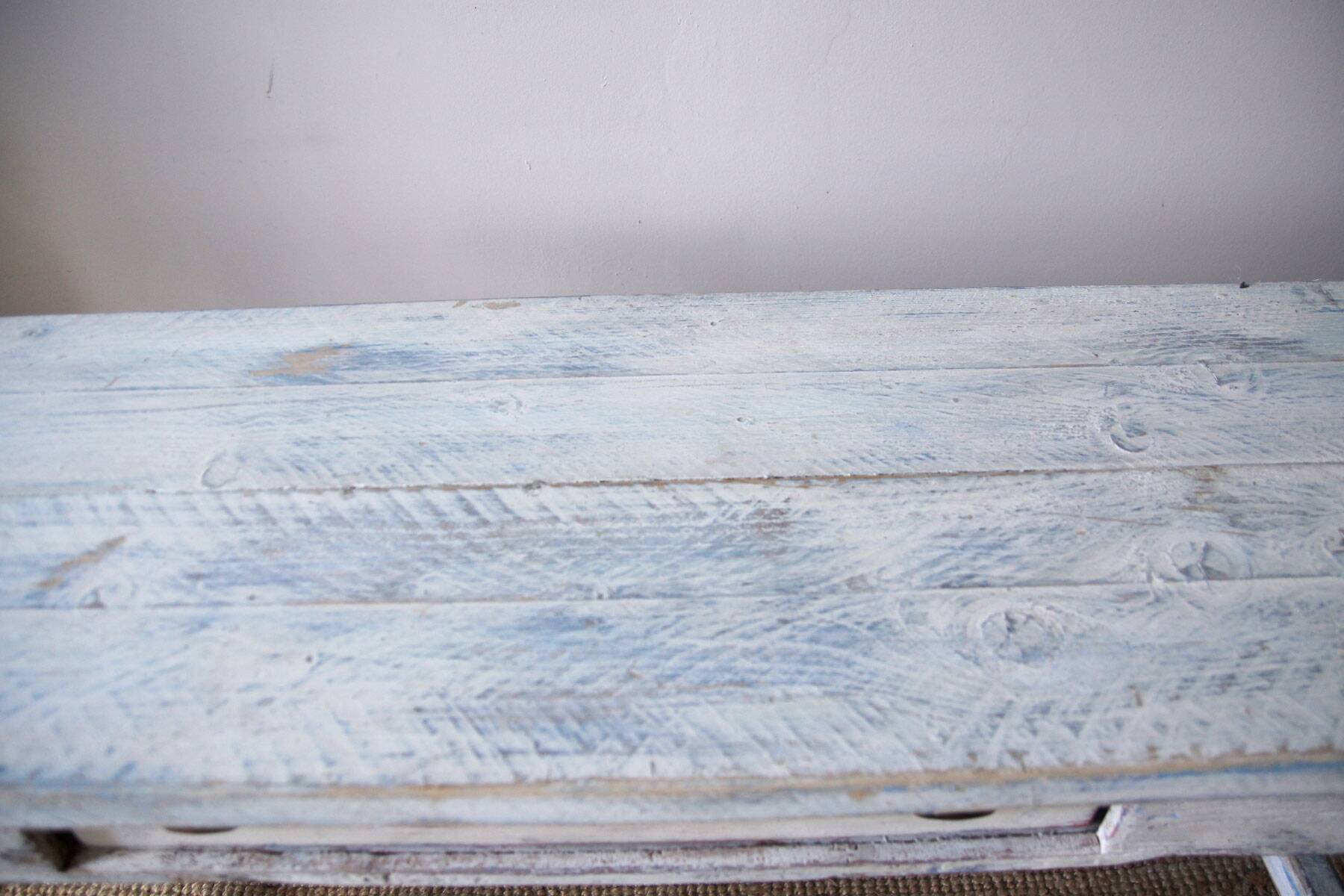 Console / patinated wooden shelf