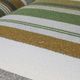 Danish design teak sofa with green striped cushions, 1960's
