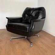 Vintage armchair published by Möbel Mann – elegant black
