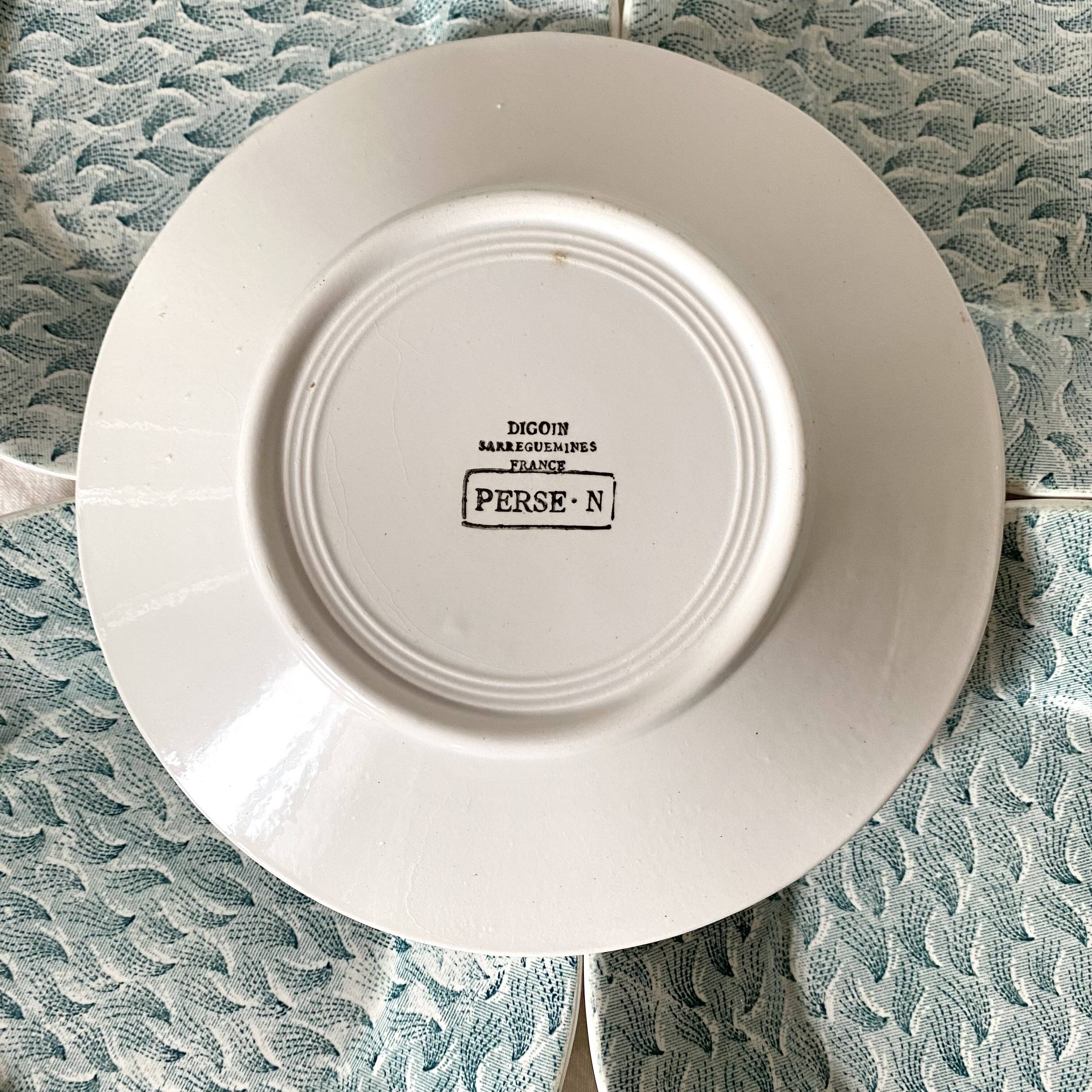 Digoin Perse dessert plates. NOT