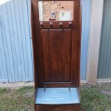 Wooden coat rack trunk