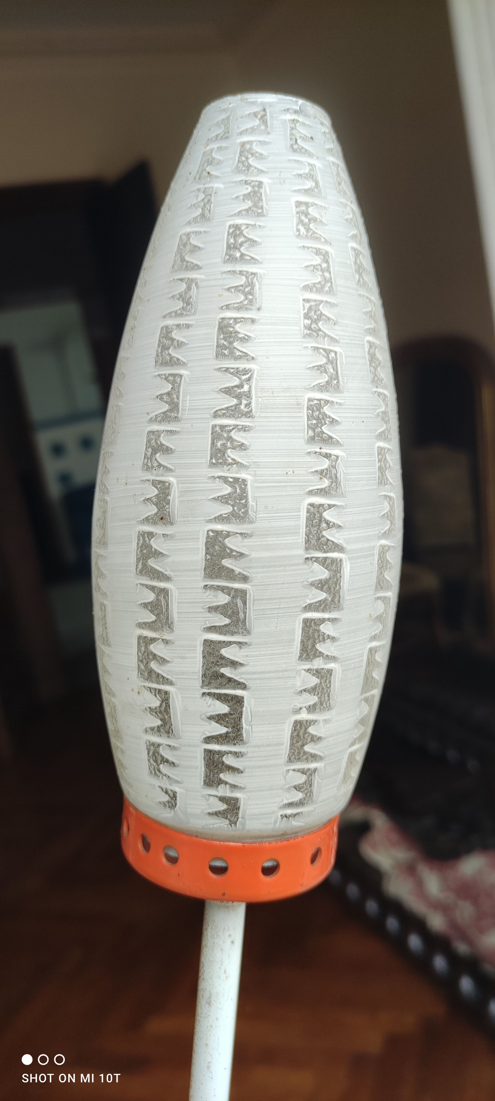 Large Orange Floor Lamp 1970s