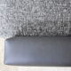 Restored couch, 60s, black and white fabric, black leather