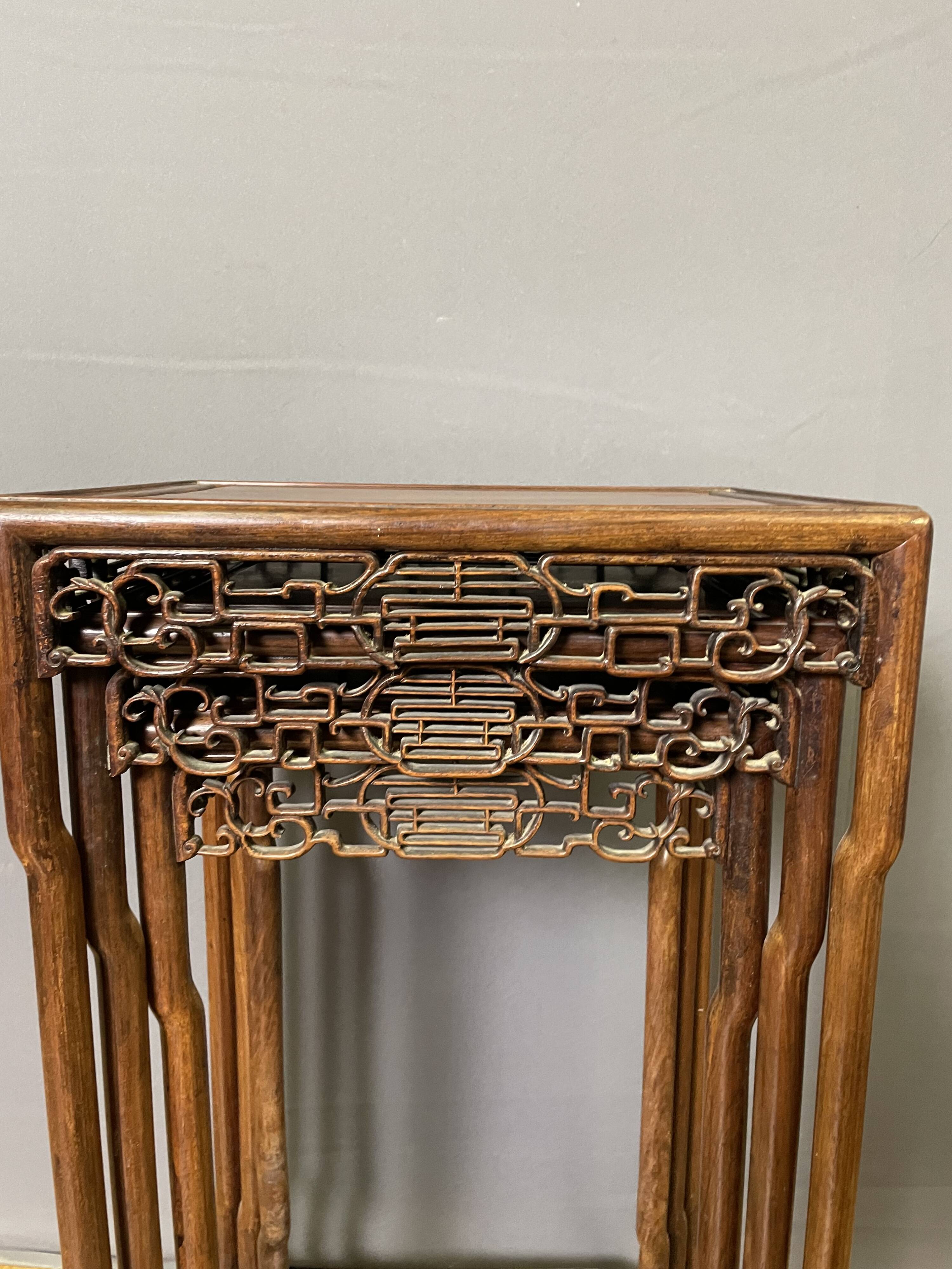 Set of three Chinese stools.