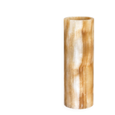 Vintage cylindrical vase in onyx – Veined natural stone